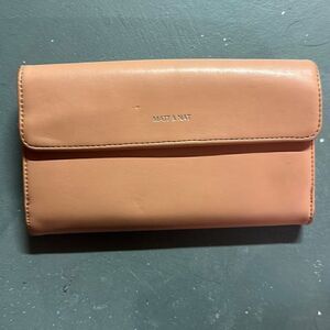 Peach Matt and Nat Oversized Trifold Wallet